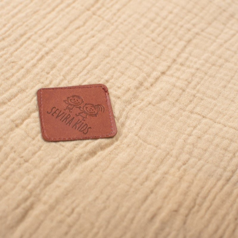 Taie de coussin modulable avec liens à nouer en gaze de coton