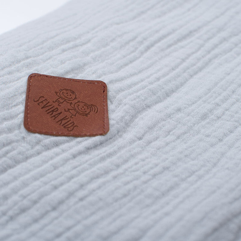 Taie de coussin modulable avec liens à nouer en gaze de coton