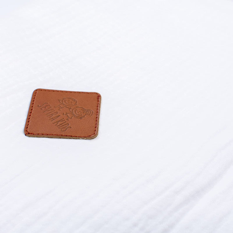 Taie de coussin modulable avec liens à nouer en gaze de coton