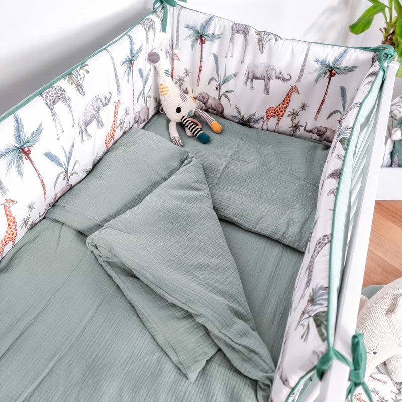 Tour de lit déhoussable et réversible, Safari