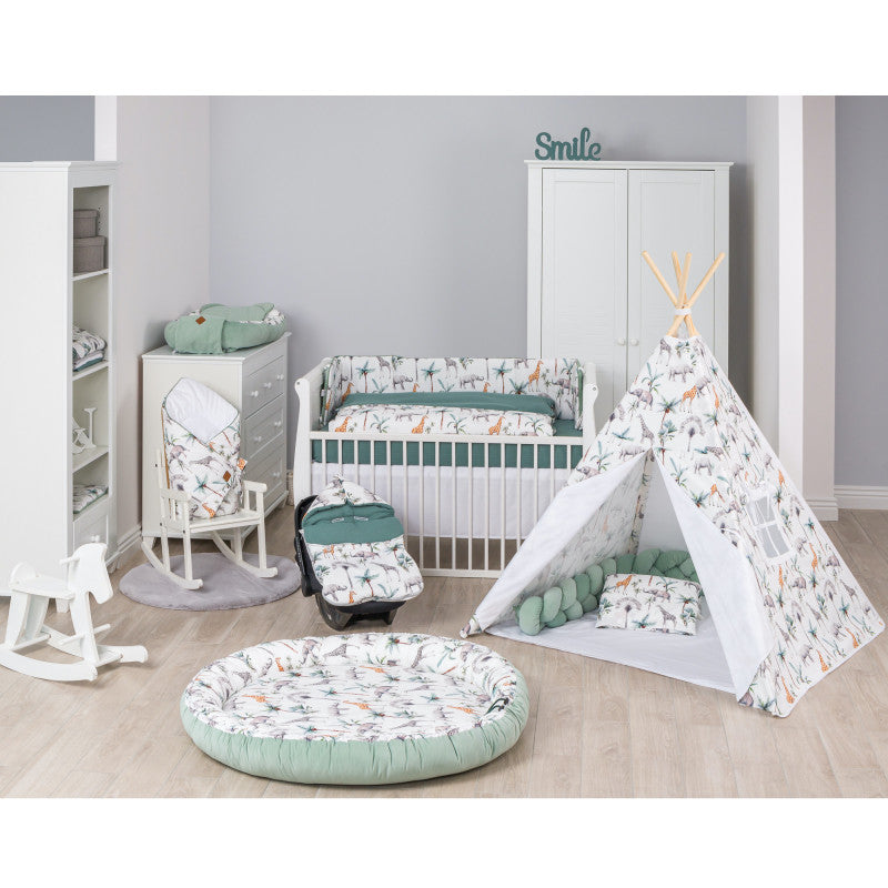 Tour de lit déhoussable et réversible, Safari