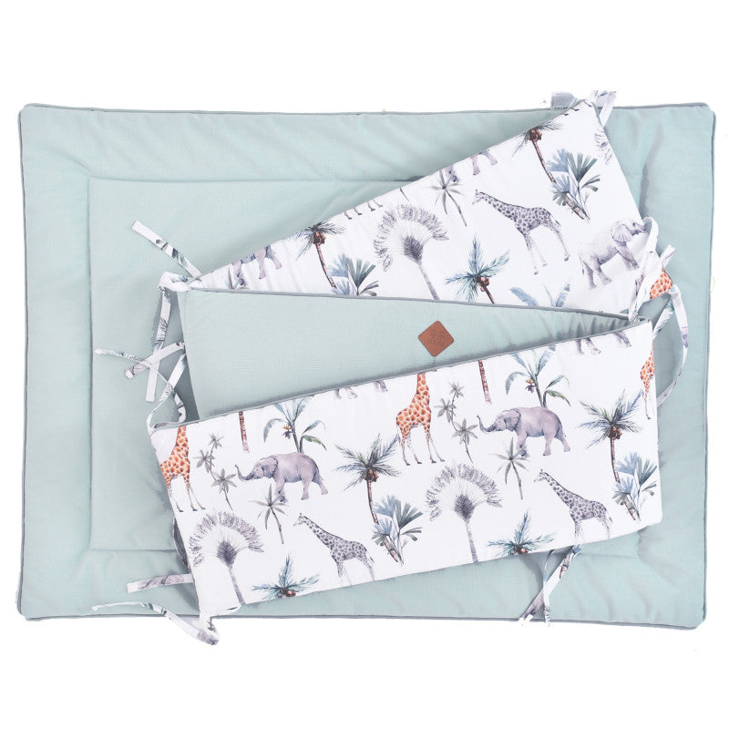 Tour de lit déhoussable et réversible, Safari