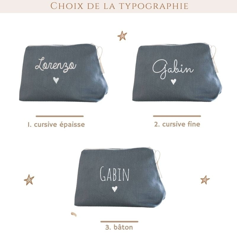 Trousse en Lin naturel - formats Mini & Maxi