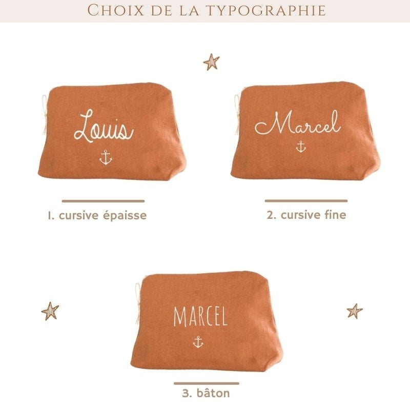Trousse en Lin naturel - formats Mini & Maxi