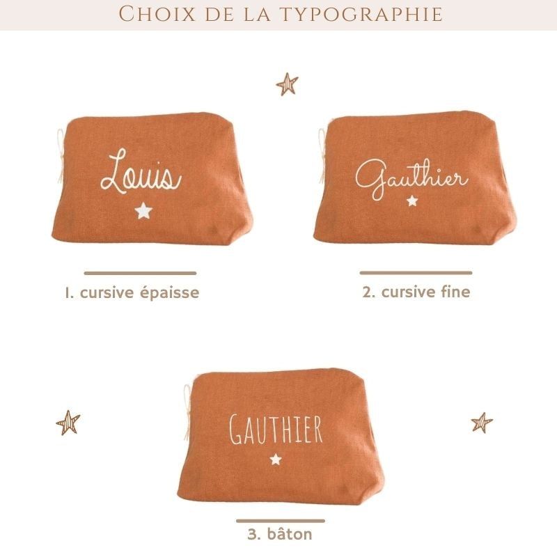 Trousse en Lin naturel - formats Mini & Maxi