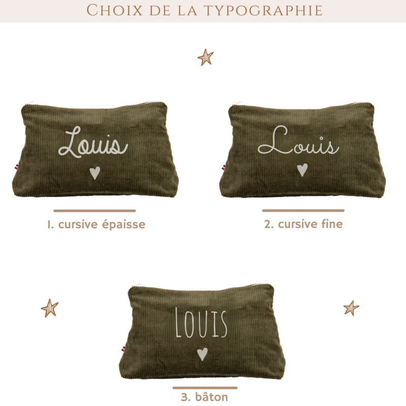 Trousse en Velours Côtelé - formats Mini & Maxi