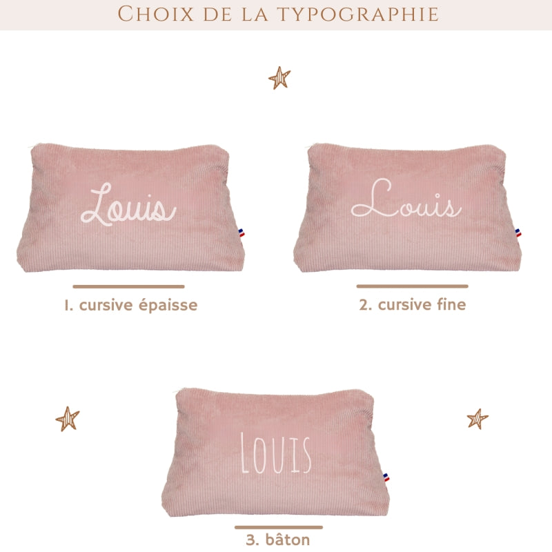 Trousse en Velours Côtelé - formats Mini & Maxi