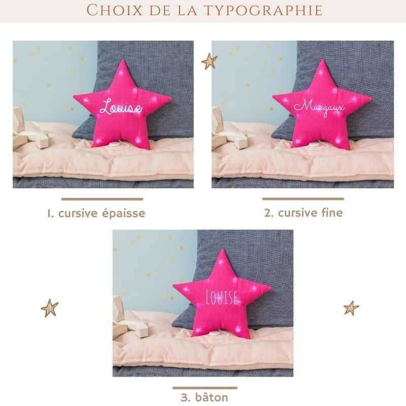 Veilleuse lumineuse Musicale - Étoile en Lin