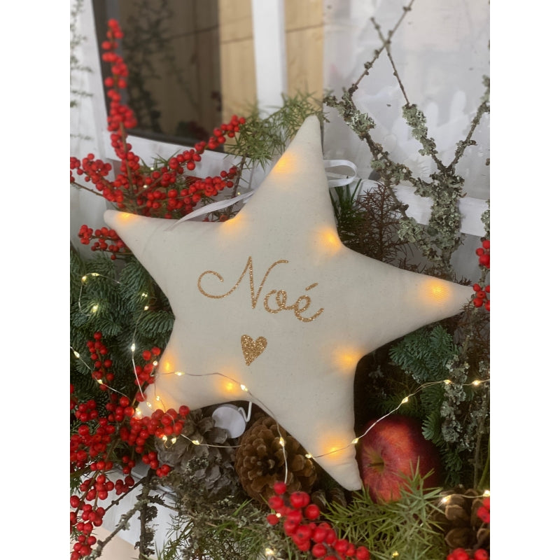 Veilleuse lumineuse Musicale - Étoile en Lin