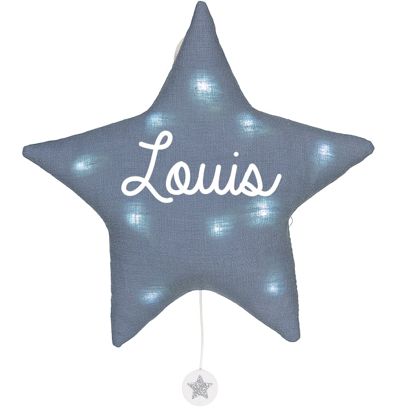 Veilleuse lumineuse Musicale - Étoile en Lin