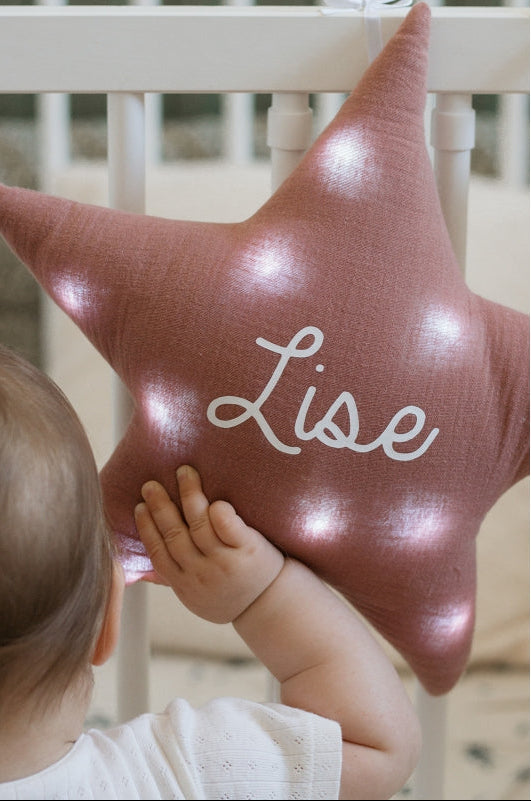 Veilleuse lumineuse Musicale - Étoile en double Gaze de coton