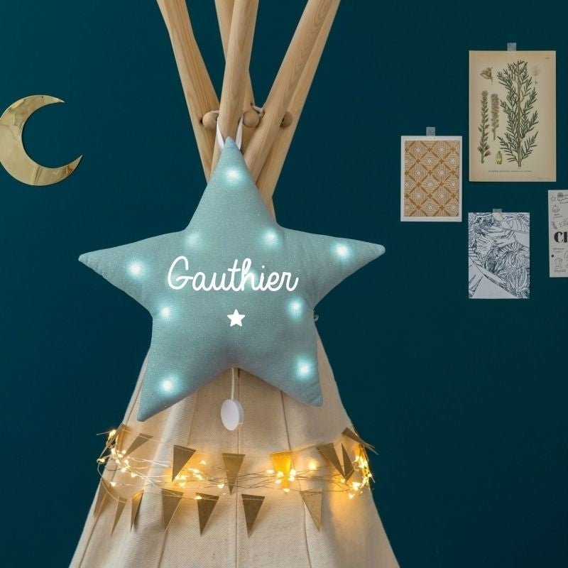 Veilleuse lumineuse Sans musique - Étoile en Lin