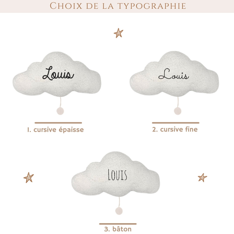 Veilleuse lumineuse Musicale - Nuage en Sherpa