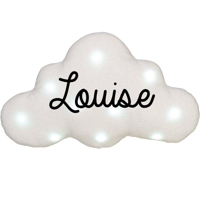 Luz de noche sin música - Nube de lino con purpurina