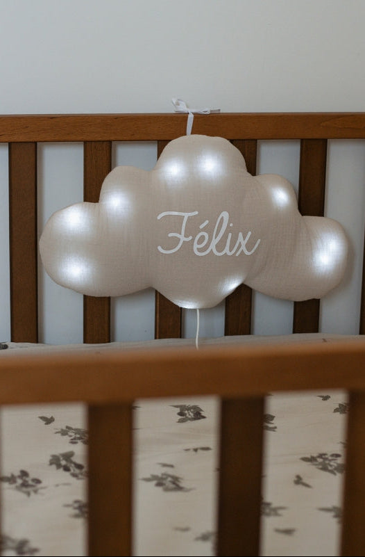 Veilleuse lumineuse Musicale - Nuage en Double Gaze de Coton