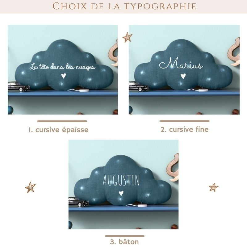 Veilleuse lumineuse Sans musique - Nuage en Lin