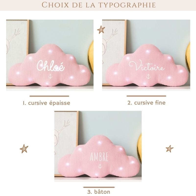 Veilleuse lumineuse Musicale - Nuage en Lin